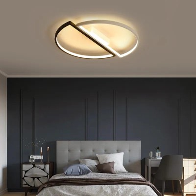 Lustra LED cu telecomanda VECTOR ARCUS, 35W, 2 Elemente, lumina Rece/Calda/Neutra, Dimabila, Alb Negru foto