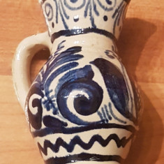 Urcior (cana) ceramica pictat cu motive populare 10 cm. Arta populara