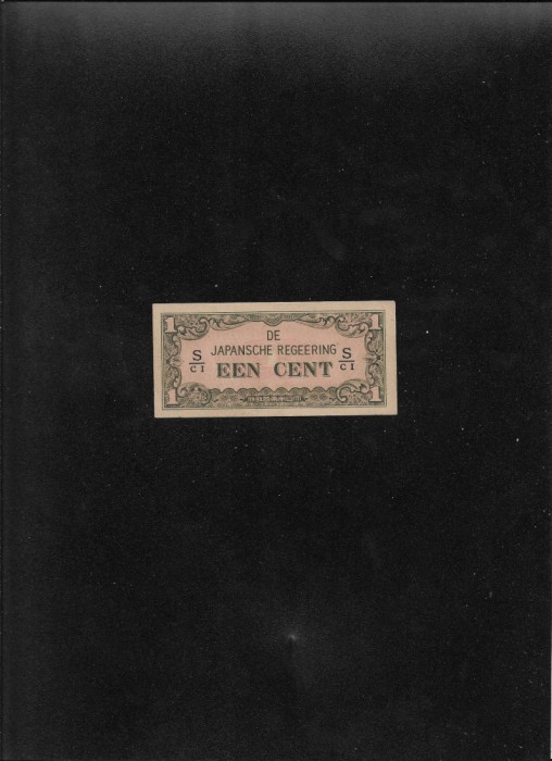 Rar! Indiile Olandeze Indonezia ocupatie japoneza 1 cent seriaS/C1 aunc