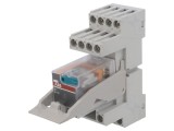 Releu intermediar 4PDT 24VDC pentru șină DIN
