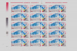 Cumpara ieftin RO 1999 LP 1483 &quot;50 ani Consiliul Europei&quot; - serie in coala de 15 + viniete ,MNH, Religie, Nestampilat