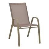 Cumpara ieftin Fotoliu Calan metalic șampanie 55x75x90cm
