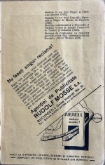 1931 Reclamă rom&acirc;nească Agentia de Publicitate RUDOLF MOSSE Bucuresti interbelic Calea VICTORIEI Nr.31 istoria publicitatii romanesti vanzari media