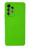 Huse silicon antisoc cu microfibra in interior Samsung Galaxy A53 Verde, Husa