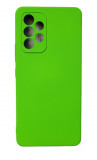 Huse silicon antisoc cu microfibra in interior Samsung Galaxy A53 Verde, Husa