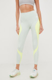 Adidas Performance leggins de antrenament Training Essential femei, culoarea verde, modelator