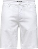 Cumpara ieftin Pantaloni scurti chino pentru barbati ONLY SONS ONSMARK 0011, alb, S - OUTLET, Only &amp; Sons