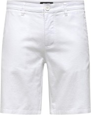 Pantaloni scurti chino pentru barbati ONLY SONS ONSMARK 0011, alb, S - OUTLET