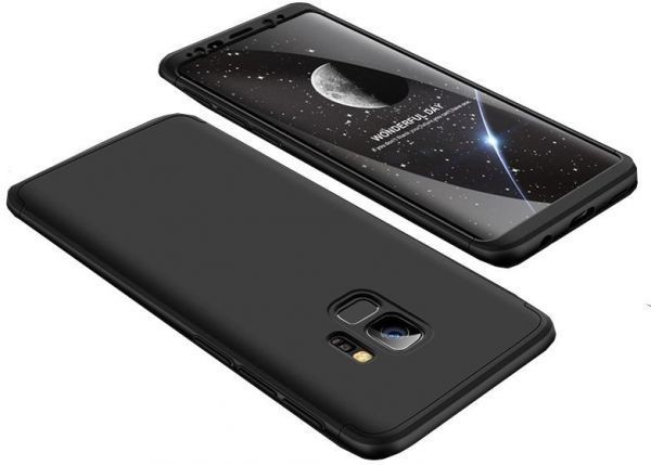 Husa Samsung Galaxy S9 Plus, FullBody Negru, acoperire completa 360 grade cu folie de protectie gratis