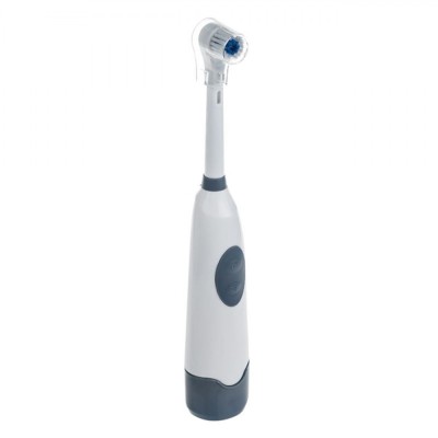 Periuță de Dinți Electrică, Model cu Rezervă, Alb cu Detalii Bleu, Rotativă 6000 RPM, Cu Baterii AA foto