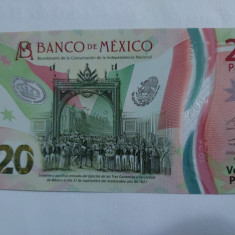 Mexic 20 Pesos Comemorativa 2021 Polimer Seria AB Semnatura 2 UNC