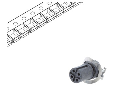 Conector M12 mamă 4-PIN pentru PCB foto