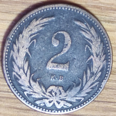 Ungaria - moneda de colectie - 2 filler 1894 - Franz Joseph I - greu de gasit