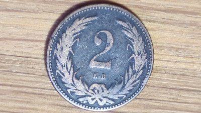 Ungaria - moneda de colectie - 2 filler 1894 - Franz Joseph I - greu de gasit foto