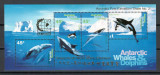 Teritorile Antarctice 1995 Mi 102/05 bl 1I Singapore 95 MNH - Balene si delfini, Nestampilat