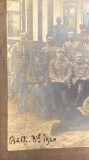 BASARABIA BALTI,1920/ GRUP DE MILITARI CU COLONEL IN CENTRU/FOTO VECHE CU RAMA