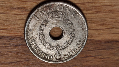 Norvegia - moneda de colectie - 1 krone 1946 - serie rara - superba ! foto