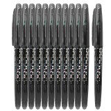 Set 12 Pixuri cu Radiera ROPET, 0.7mm, Cerneala Termosensibila, Negru, Roller, Stergere Fara Urme