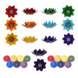 SET MEDITAȚIE &quot;7 CHAKRE &Icirc;N LOTUS&quot; - SUPORT DIN SCOICĂ + LUM&Acirc;NARE