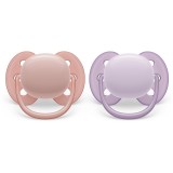 Philips Avent Ultrasoft SCF091/31 0-6 m suzetă Neutral Girl 2 buc