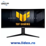 Monitor gaming curbat Asus 34" 250Hz VA .5ms TUF, UWQHD 3440x1440, HDMI, DisplayPort, Boxe, negru