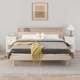 VidaXL Noptiere, 2 buc., alb, 40x35x61,5 cm, lemn masiv de pin