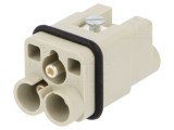 Conector HARTING HDC 3 pini 40A 400V insert contact tată Han Q