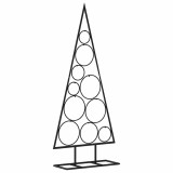 Cumpara ieftin Brad de Craciun din metal pentru decor, negru, 90 cm