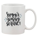 Cana alba personalizata &#039;Summer goes by so fast!&#039;, INOVATIX&reg;. 330ml