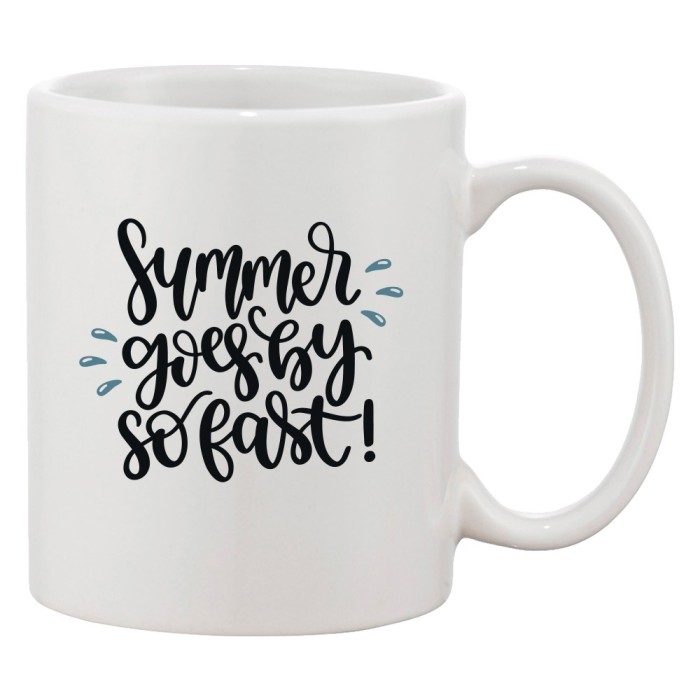 Cana alba personalizata &#039;Summer goes by so fast!&#039;, INOVATIX&reg;. 330ml