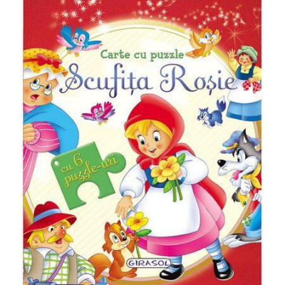 Puzzle pentru copii Scufita Rosie Girasol, 6 imagini, 3 ani+ foto