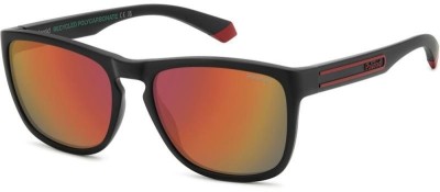 Ochelari de Soare POLAROID Unisex PLD 2161/S Oit OZ 57, Black Red ECO foto