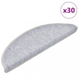 vidaXL Covorașe scară 30 buc gri deschis 56x17x3 cm