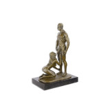 Cuplu facand dragoste- statueta din bronz pe soclu din marmura EC-9, Nuduri