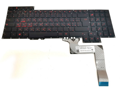 Tastatura Laptop, Asus, ROG G751, G751J, G751JM, G751JT, G751JY, G751JM, enter mare, diverse layout-uri foto