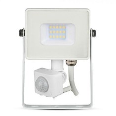 Reflector led smd 10w 3000k ip65 cu senzor miscare - alb foto