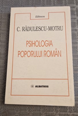 Psihologia poporului roman C. Radulescu Motru foto