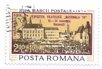 Romania (602) - Expozitia Filatelica &amp;quot;Nationala &amp;#039;74&amp;quot; (supratipar), 1974 - obliterata foto