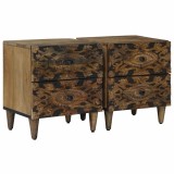 vidaXL Dulap de noapte cu sertar 2 pcs Maro 40 x 33,5 x 46 cm 4018331