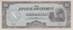 Bancnota Filipine 10 Pesos (1942) - P108a UNC ( ocupatia japoneza - vezi descriere )