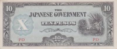Bancnota Filipine 10 Pesos (1942) - P108a UNC ( ocupatia japoneza - vezi descriere ) foto