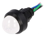 Lampă LED Control 230V &Oslash;13mm Roșu/Verde/Albastru