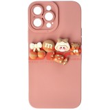 Husa Silicon 3D Cartoon Apple iPhone 13 Pro Max, Pink Candy