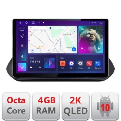 Navigatie Nissan X-trail 2021- Qled 2K Octa Core 4+64 LTE 4G DSP Wifi 5Ghz android auto carplay radio gps internet kit-x-trail-2021+EDT-E413-2K+kit-10 foto