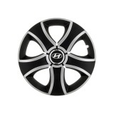Set 4 Capace Roti 15 inchi (R15) Bis Gri-Negru, Compatibile Cu Hyundai, Autohelix MSA