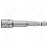 Capăt de şurubelniţă hexagonal 8mm 1/4 Graphite magnetic
