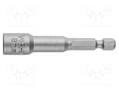 Capăt de şurubelniţă hexagonal 8mm 1/4 Graphite magnetic foto