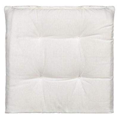 Perna Scaun, Off White, 40x40x5cm, Bumbac, Cu Cordoane foto