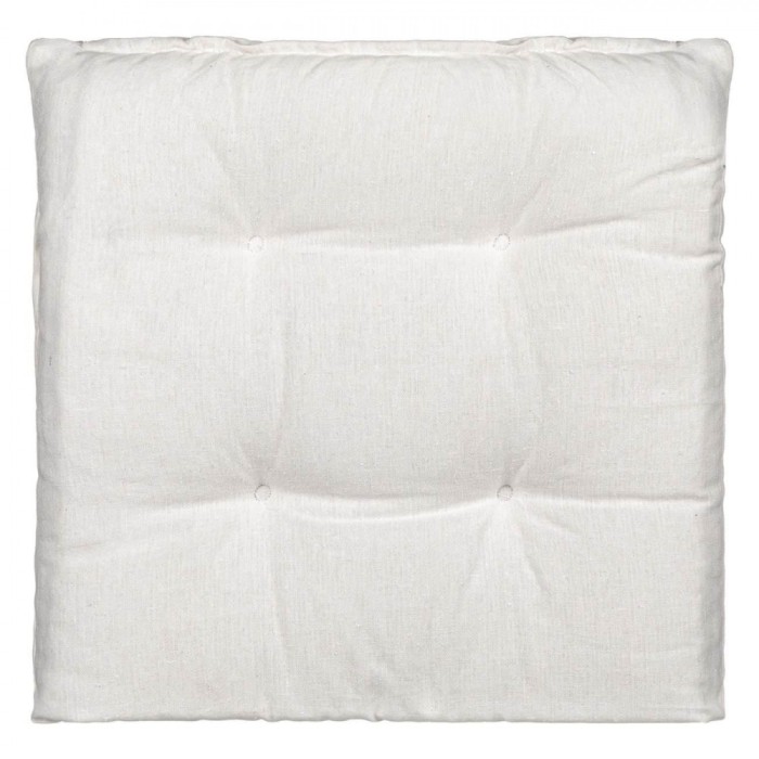 Perna Scaun, Off White, 40x40x5cm, Bumbac, Cu Cordoane
