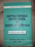 Capitole speciale pentru cursul de ecuatii diferentiale- Constantin Simirad